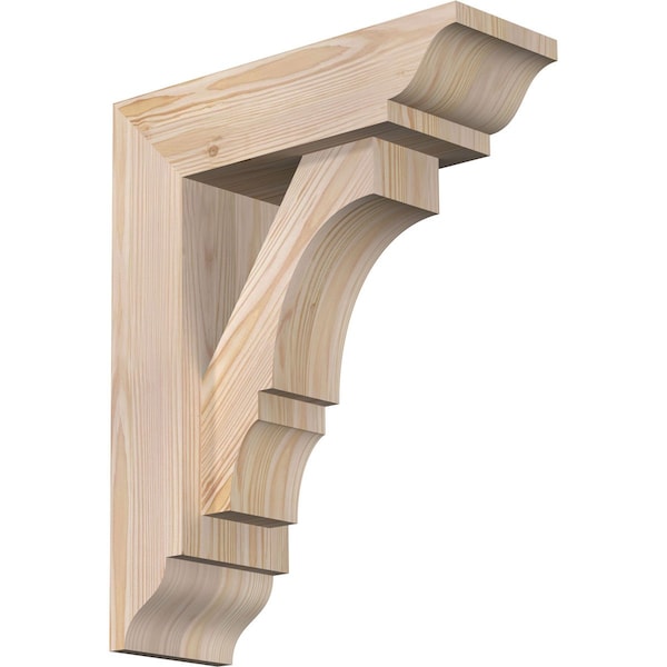 Ekena Millwork Balboa Traditional Smooth Bracket w/ Offset Brace, Douglas Fir, 5 1/2"W x 16"D x 20"H BKT0604X16X20BOA01SDF - main
